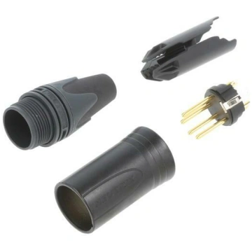 Connector: XLR; plug; male; XX; 10A; PIN: 4; strai