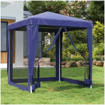 Svinību Telts, Ar 4 Sieta Sienām, 2X2 M, Zila, Hdp