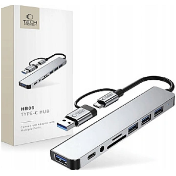 TECH-PROTECT HB06 HUB ADAPTER 9IN1 TYPE-C + USB2.0
