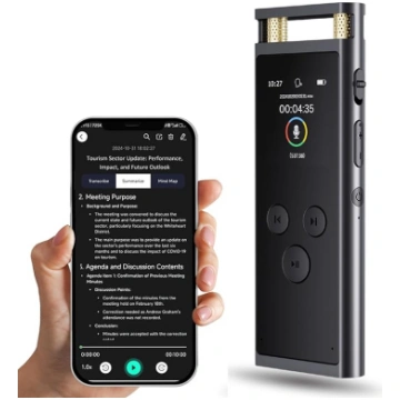 AI digitālais diktofons 64 GB ar automātisko trans