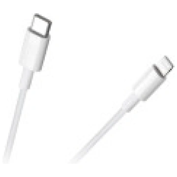 USB Type-C – Lightning kabelis REBEL 100 cm balts 