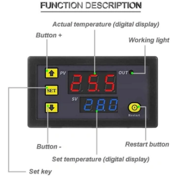 Taimeri, termostati, digitālā termostata modulis -