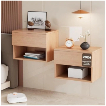 Bedside Table Hanging Floating Bedside Cabinet wit