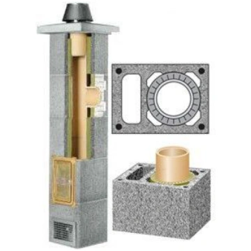 Keramiskais dūmvads D180mm, 6m (skurstenis) ar ven