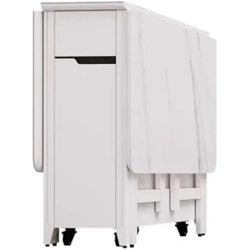 Adjustable Folding Kitchen Table with Teardrop Lea