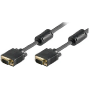 MicroConnect SVGA HD15 5m M-M w.ferrit core Double