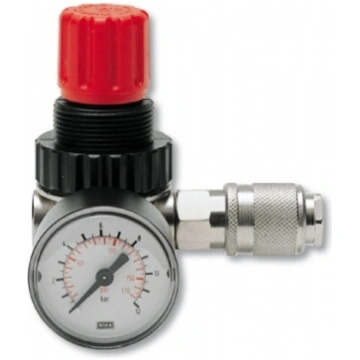 Gaisa plūsmas regulators ar manometru 1/4 “0-12 ba