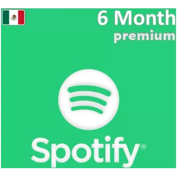 Spotify Premium dāvanu karte 6 mēnešiem (Meksika)