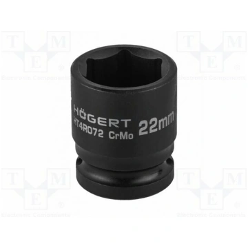 Socket: 6-angles; socket spanner,impact; HEX 22mm;