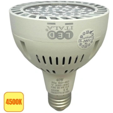 Lampadina LED E27 PAR30 40W 4500K 5200lm Bianca Fa