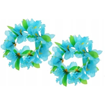 Party Deco Bransoletki hawajskie niebiesko-zielone