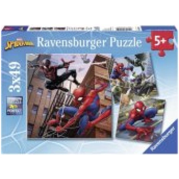 Ravensburger Puzzle 3X49 Spiderman Puzle 08025-RAV