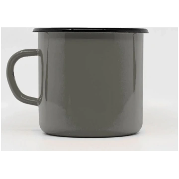 Enamel mug 400ml/13.5oz with defect - Grey
