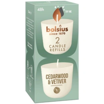 Bolsius CleanLight Uzpildes Sveces 2gab Cedarwood&
