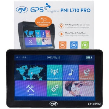 PNI L710 PRO GPS navigation system with sun visor,