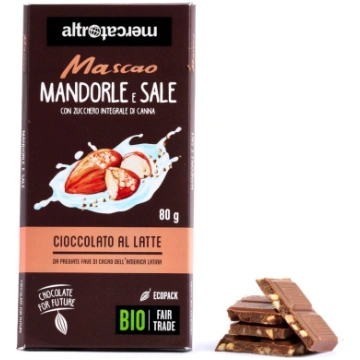 Cioccolato Mascao al latte con mandorle e sale - b