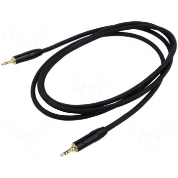 Cable | Jack 3.5mm plug,both sides | 2m | black | 