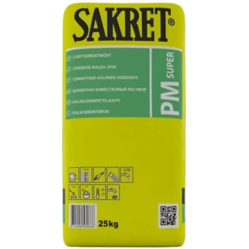 Sakret PM Super 25kg Kaļķa-cementa java apmešanai 
