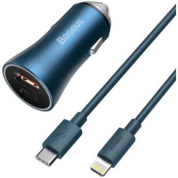 Baseus Golden Contactor Pro Car Charger Type C + U