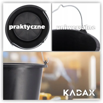 Celtniecības spainis ar rokturi, plastmasa, apaļš,