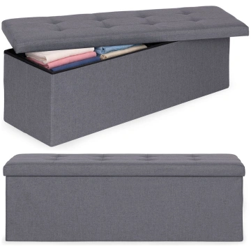Pufs ar kasti un sēdekli 111x38 cm ModernHome, tum