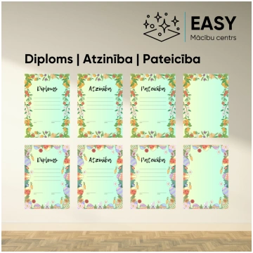 Diplomi | Atzinības | Pateicības - Mācību materiāl