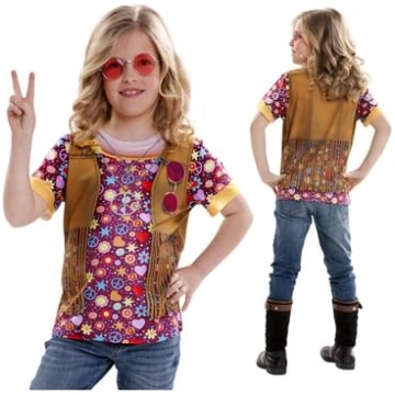 Meitenes puķu jauda Hippy T-krekls Yiija