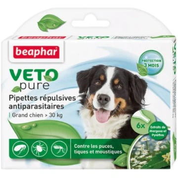 Beaphar Veto Pure Spot on, 30+kg, 3 gab, pilieni p