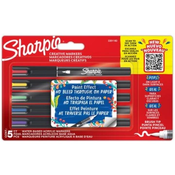 Sharpie Creative marker tip Acrylic purple/blue/re