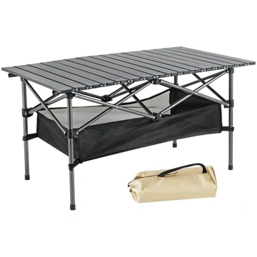 Folding Camping Table Alloy Steel Roll Up Picnic T