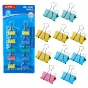 LEAN Set of 10 Colored Paper Clips 19mm LEA22404-U