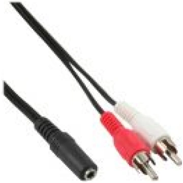 89940D 3m 2 x RCA 3.5mm Schwarz Audio-Kabel (89940
