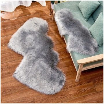 Fluffy Divu Sirds Mākslīgā Aitas Vilna Paklājs, pi