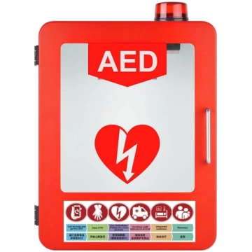 AED defibrilatora glabāšanas skapis, pirmās palīdz
