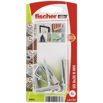 FISCHER Stiprinājums UX6x35 WHK ar L formas āķi 4g