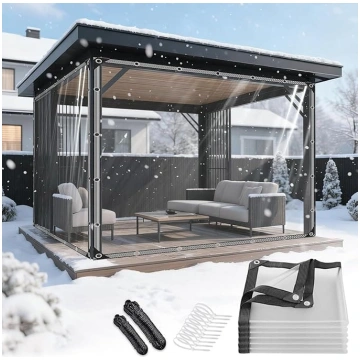 Caurspīdīgs brezenta tents Ūdensnecaurlaidīgs 3m x