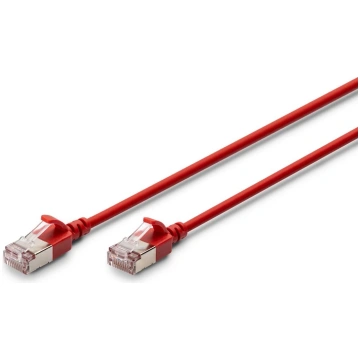DIGITUS Slim Patch kabelis CAT6A F-FTP 2m Sarkans 