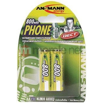 1x2 Ansmann maxE NiMH rech.bat. Mignon AA 800 mAh