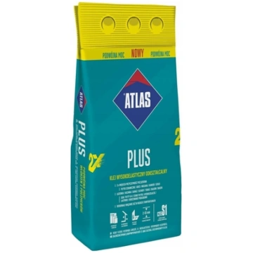 Elastīga flīžu līme Atlas Plus 2X Atlas 5kg pelēka