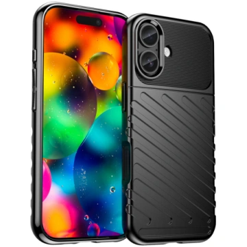 Thunder Case iPhone 17 vāciņš, melns - TPU case, i