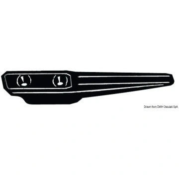 Nylon jamming cleat black 155 mm (40.057.00) Oscul