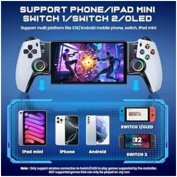 ALEEMTRY Mobiler Bluetooth-Gaming-Controller für i