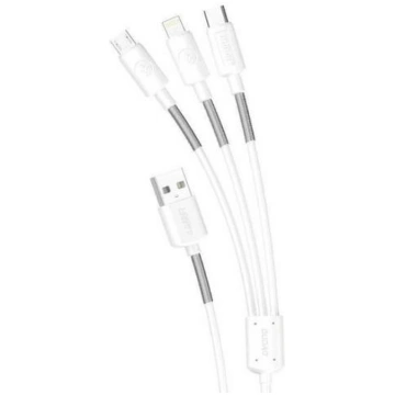 Dudao 3in1 USB cable - Lightning USB Type C micro 