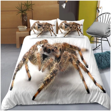 Tarantula Print Beddengoed Set Zwart Bruin Spider 
