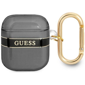 Guess AirPods vāciņš Strap Collection Melns - TPU 