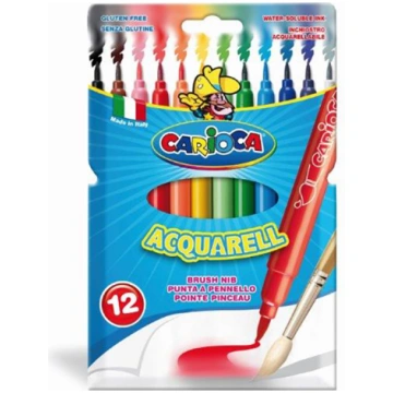 Flomasteri-otas CARIOCA Junior Brush, 12 krāsas