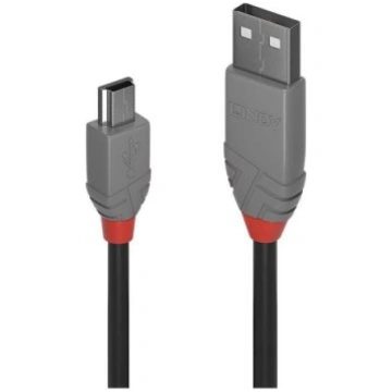 Lindy USB cable Anthra Line - USB-A / Mini-USB Typ