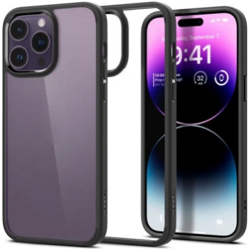 Spigen Crystal Hybrid matte black - iPhone 14 Pro 