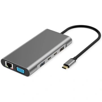 Value Dockingstation Type C, 1x HDMI 4K60, 1x HDMI