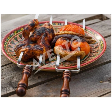 Double Barbecue Skewer 50x1.0cm Averto